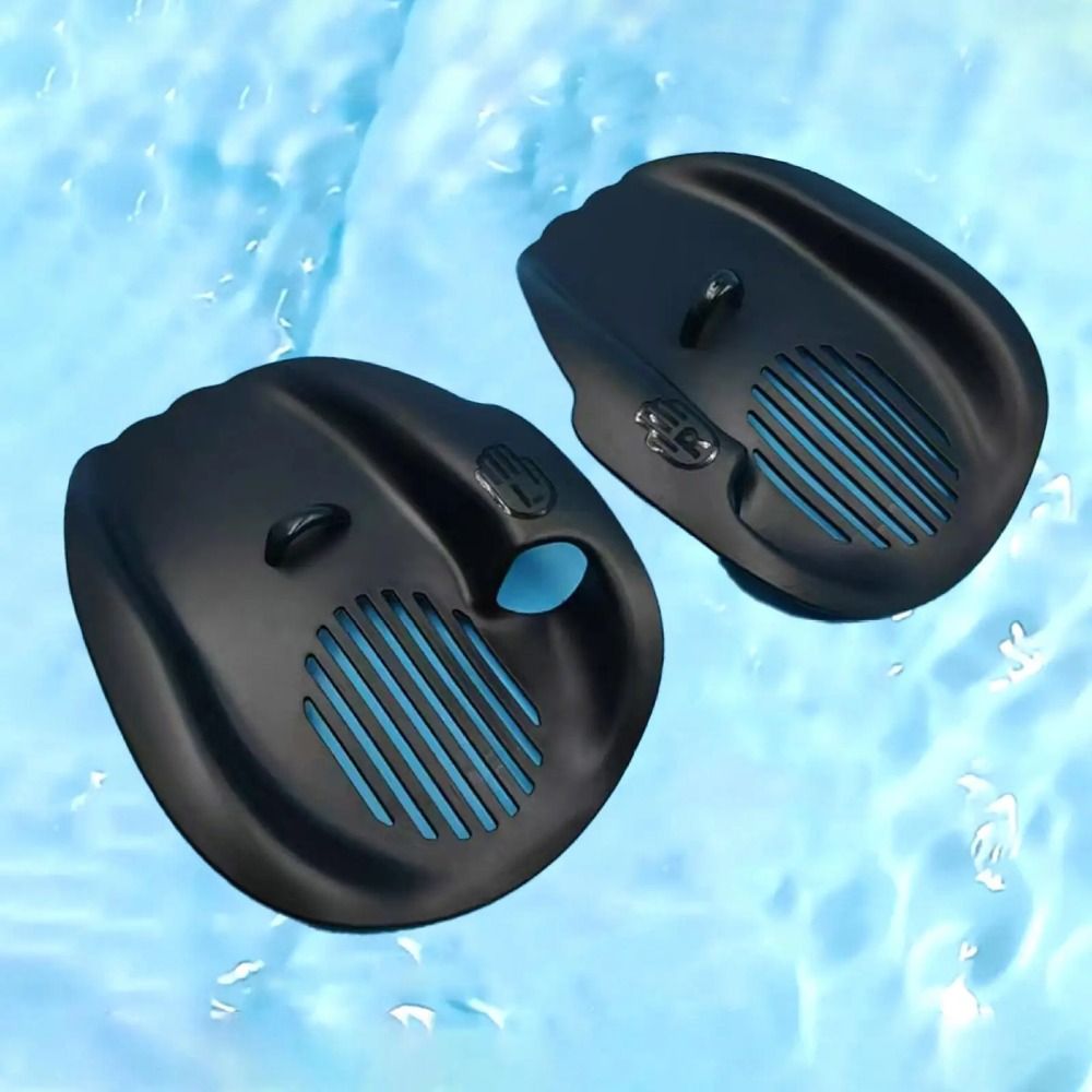 Swim Fins - 1 ペアのウェブ付き水泳ハンドパドル、調節可能なストラップ付き、人間工学に基づいた水泳トレーニングハンドフィン、快適なダイビンググローブ
