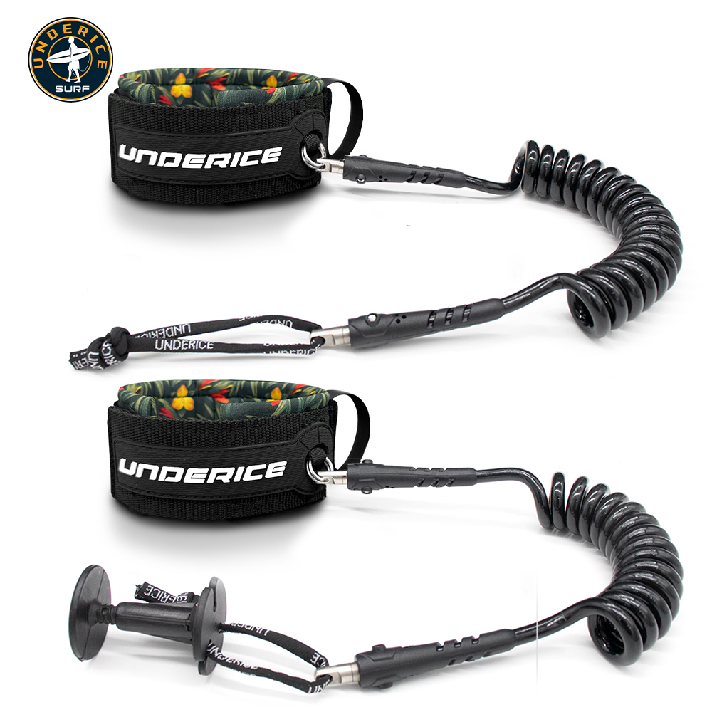 Surfboard Leash - TPU サーフボード リーシュ 調節可能なコイル状上腕骨リーシュ ボディボード セーフティ