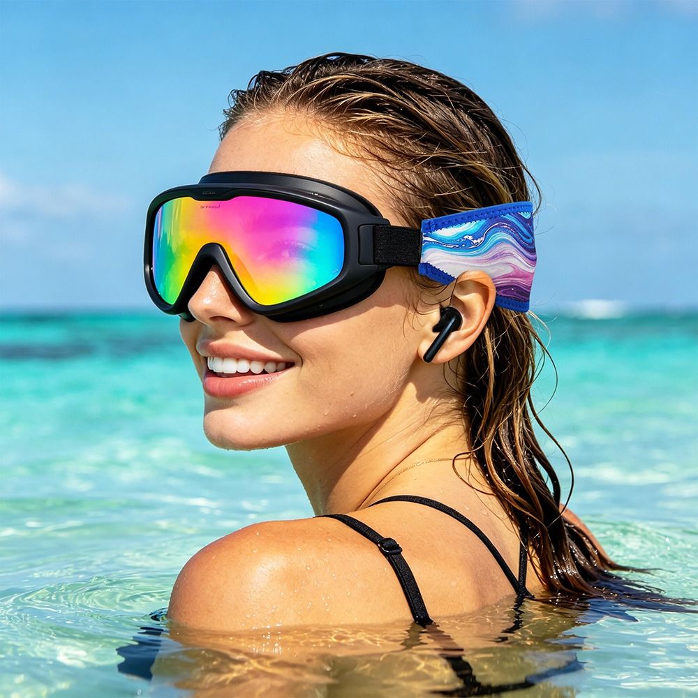 Diving Mask - 快適な防水ダイビングマスクストラップネオプレン耐久性のあるシュノーケルマスクストラップカバー滑り止めヘアプロテクターラップウォータースポーツ