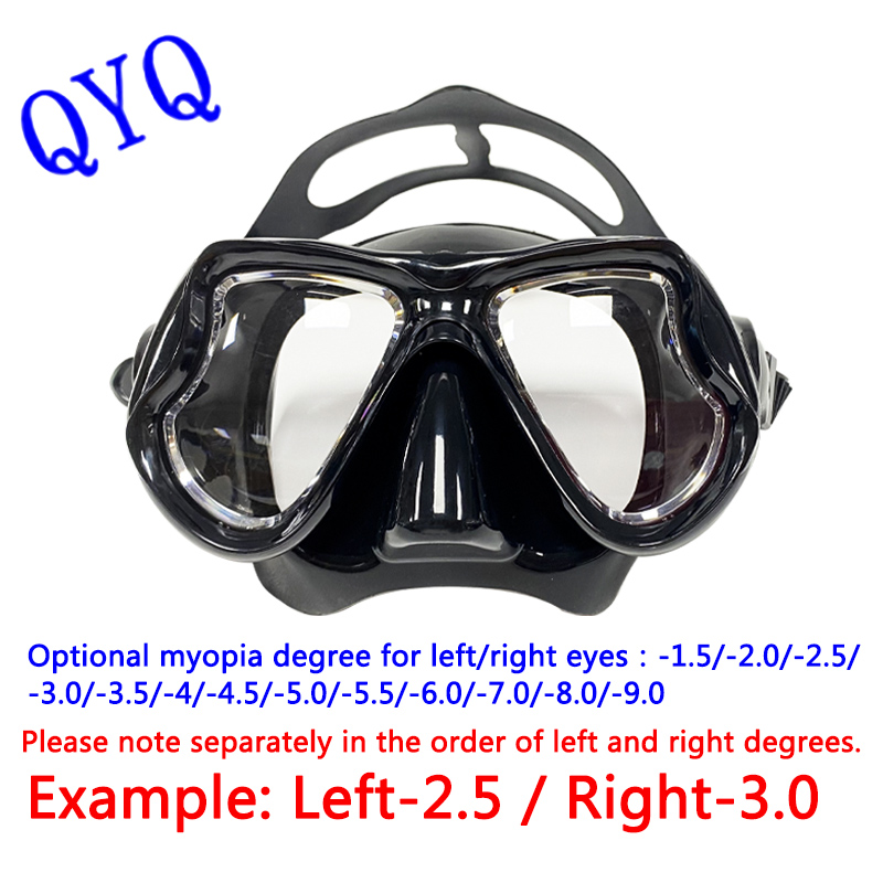 Snorkel Set - 近視のダイビングマスクシュノーケリングセット近視水泳ゴーグル近視-1.5〜9.0