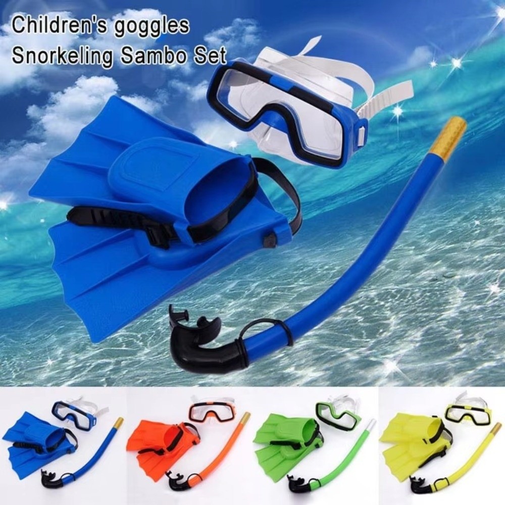 新しい防曇子供用ダイビングマスクセット調整可能で使いやすい水 - Flippers Swimming のレビューと価格