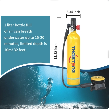 THAISTONE 1L スキューバ用酸素ボンベ（手動ポンプ - Diving Mask のレビューと価格