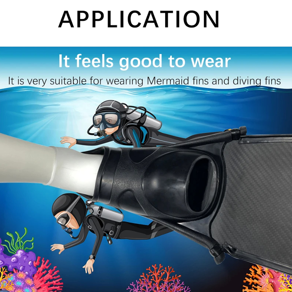 シリコーンウェットスーツソックス水泳フィン足ひれカエルの靴ア - Flippers Swimming のレビューと価格
