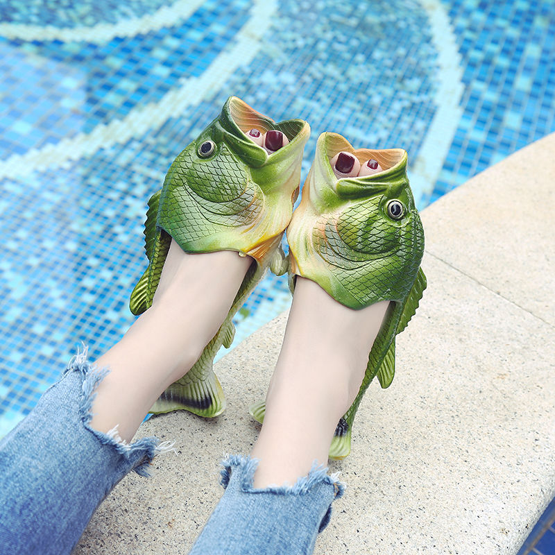 デザイナーピープトゥフィッシュスリッパ滑り止め室内バススリッ - Flippers Swimming のレビューと価格