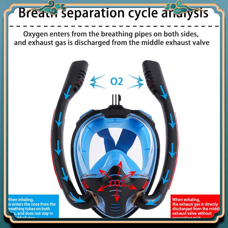 最新のシュノーケリングマスクダブルチューブシリコンダイビング - Diving Mask のレビューと価格