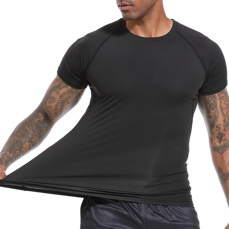 メンズアスレチック速乾性Tシャツ、スパイダープリント圧縮シャ - Rash Guard のレビューと価格