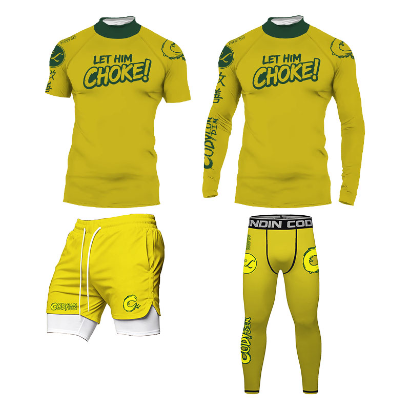 メンズBJJラッシュガードセット ノーギ ブラジリアン柔術  - Rash Guard のレビューと価格